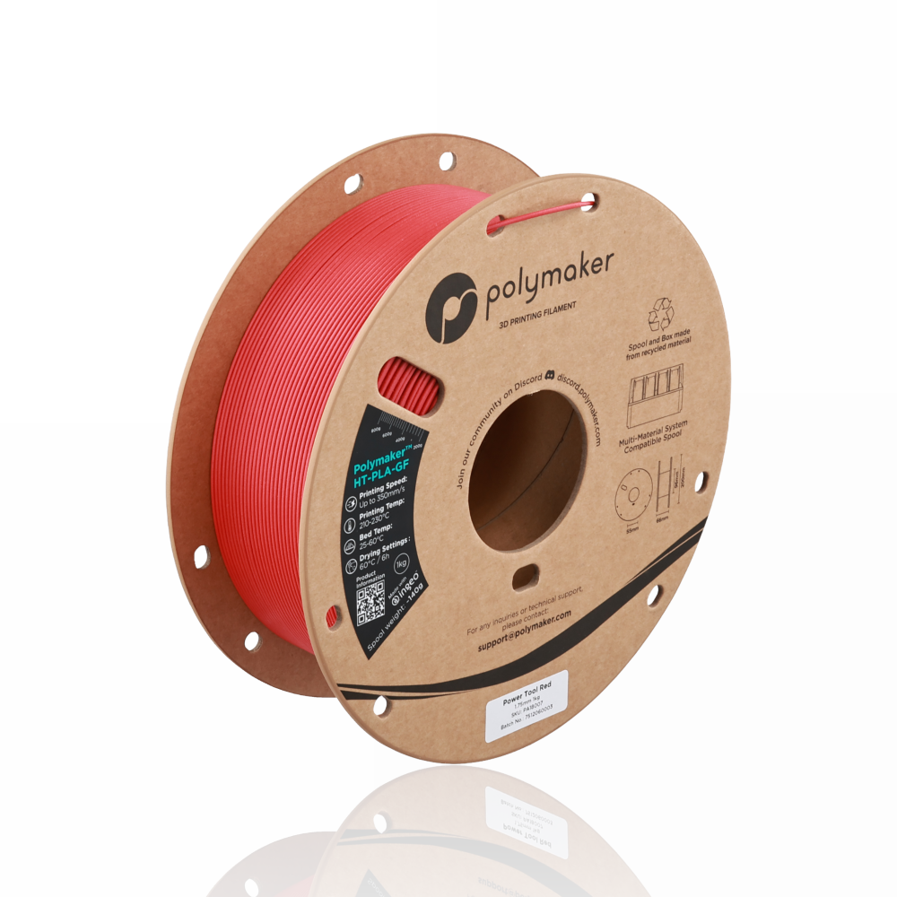 Polymaker™ High Temperature Glass Fiber PLA 1kg Power Tool Red - Polymaker - Image 5