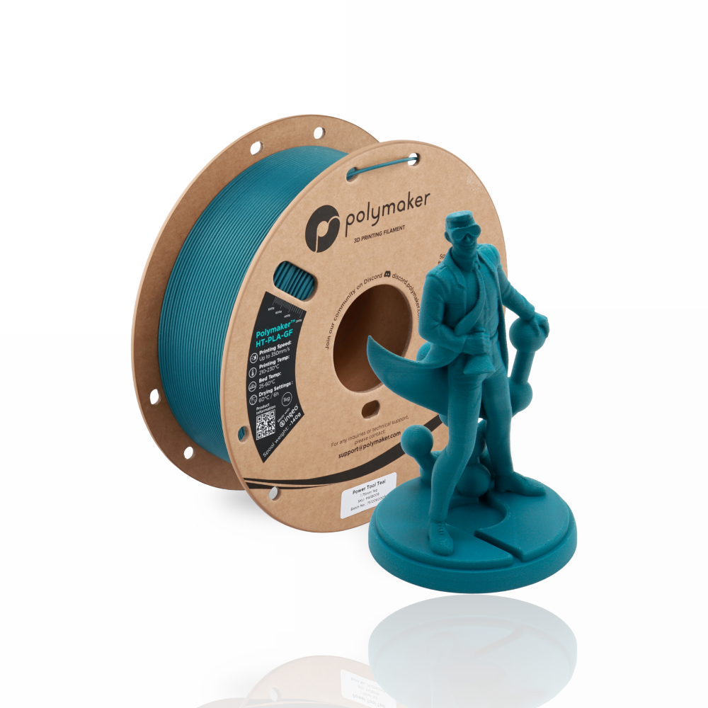 Polymaker™ High Temperature Glass Fiber PLA 1kg Power Tool Teal - Polymaker - Image 3