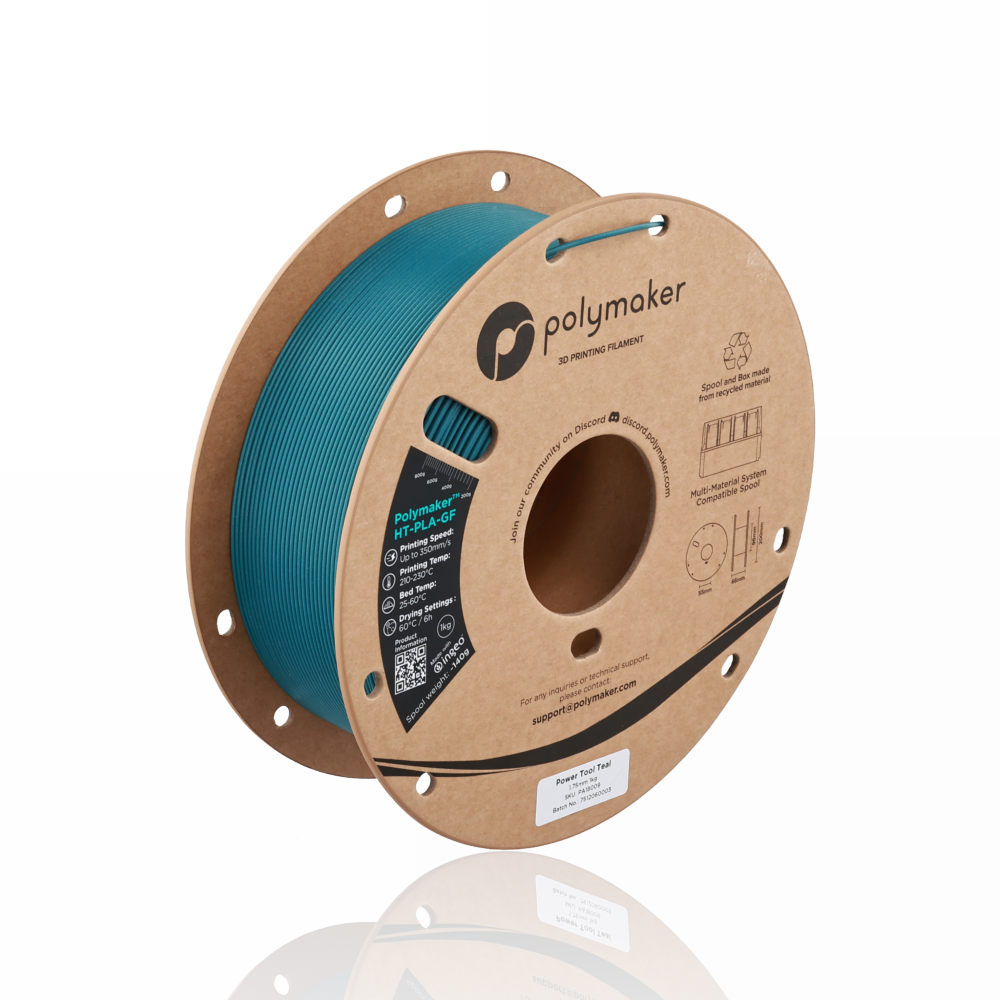 Polymaker™ High Temperature Glass Fiber PLA 1kg Power Tool Teal - Polymaker - Image 5