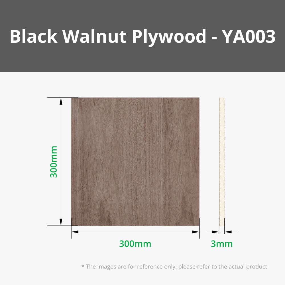 Bambu 3mm Black Walnut Plywood (6pcs) (Laser Cutting & Engraving) - Bambu Lab - Image 3