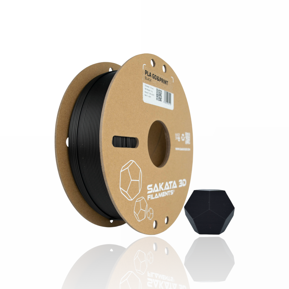 PLA GO&PRINT 1kg Black - SAKATA 3D - Image 2