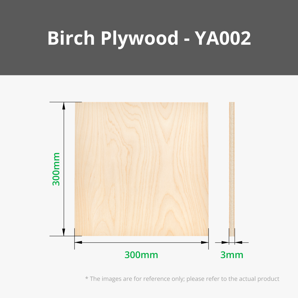 Bambu 3mm Birch Plywood (6pcs) (Laser Cutting & Engraving) - Bambu Lab - Image 3
