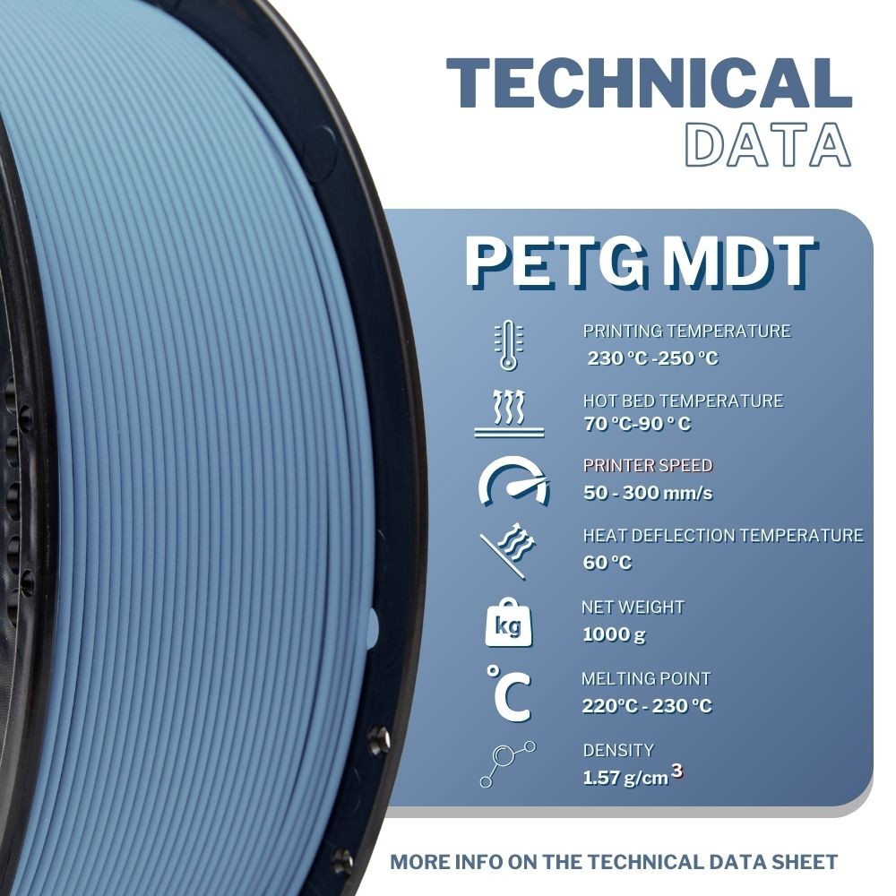 esFil PETG MDT (Magnetic Detectable) 1kg Blue - 3DFILS - Image 4