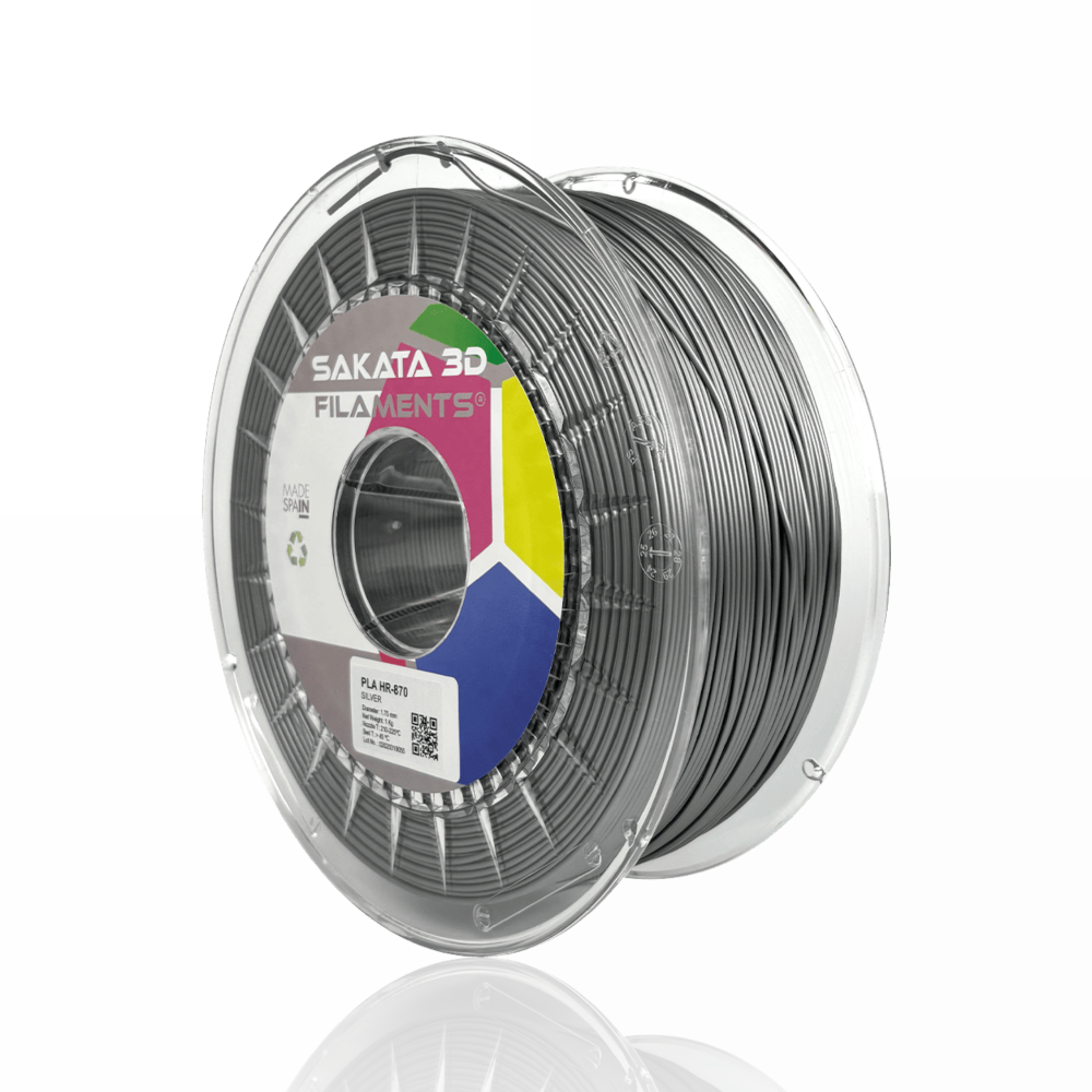 PLA HR-870 (High Resistance) 1kg Silver - SAKATA 3D - Image 2
