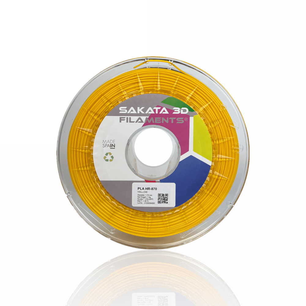 PLA HR-870 (High Resistance) 1kg Yellow - SAKATA 3D - Image 4