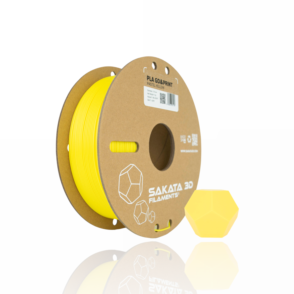 PLA GO&PRINT 1kg Pastel Yellow - SAKATA 3D - Image 2