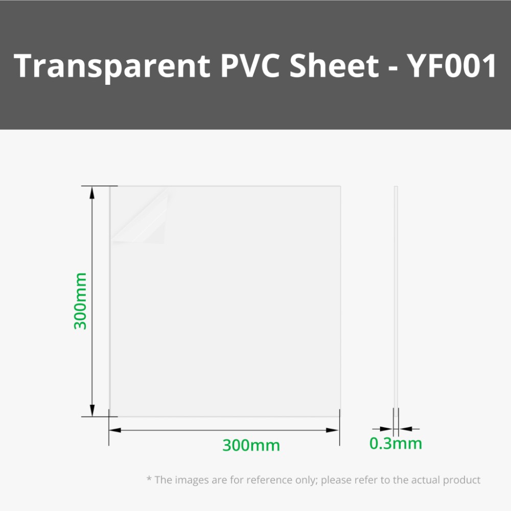 Bambu 3D 0.3mm Transparent PVC Sheet (5 pcs) - Bambu Lab - Image 2