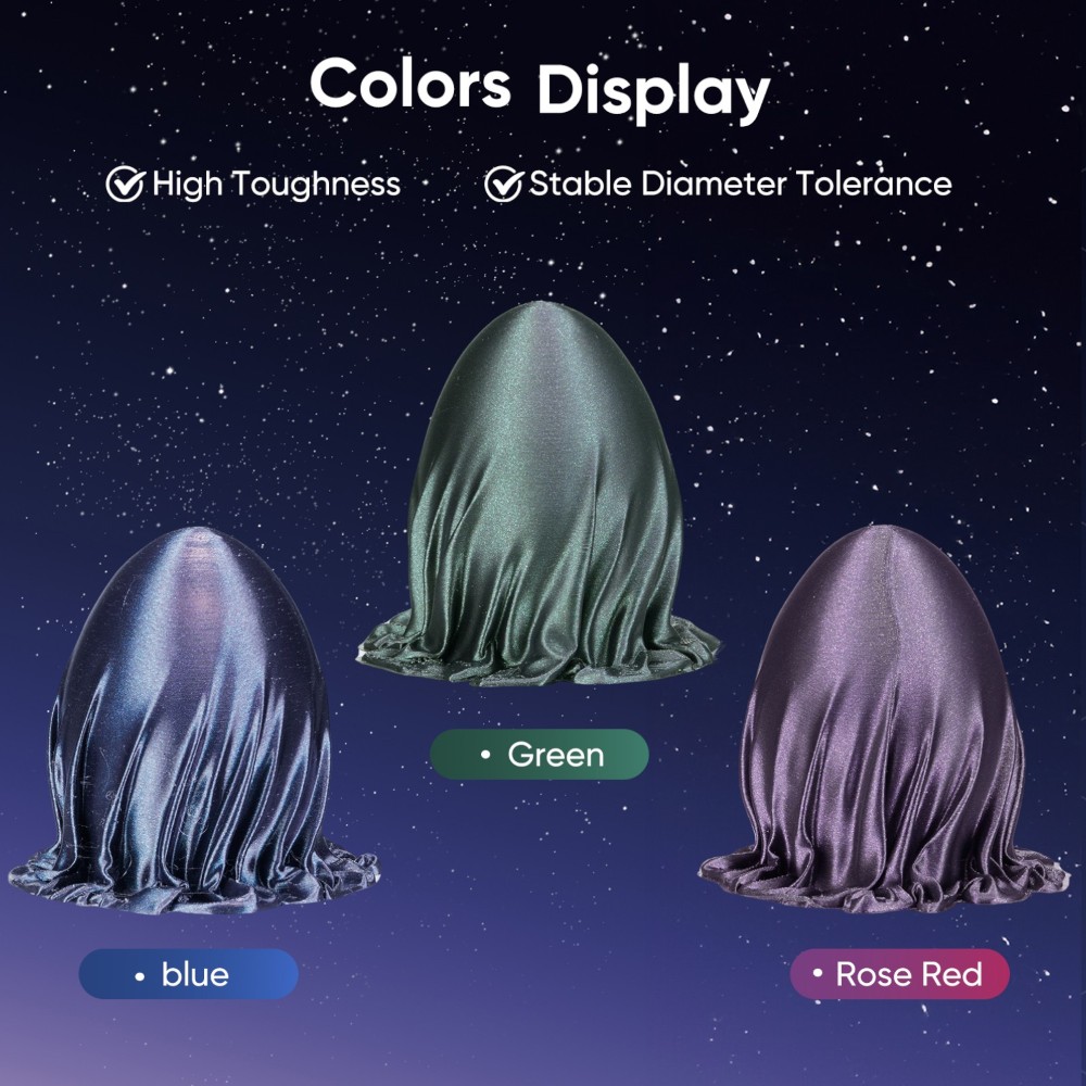 PLA Triple Color Burnt Titanium 1kg Blue, Green and Rose Red - ERYONE - Image 2