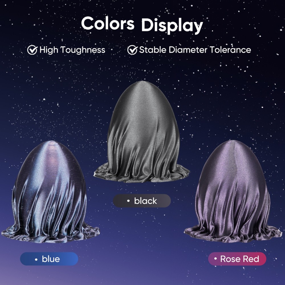 PLA Triple Color Burnt Titanium 1kg Blue, Black and Rose Red - ERYONE - Image 2