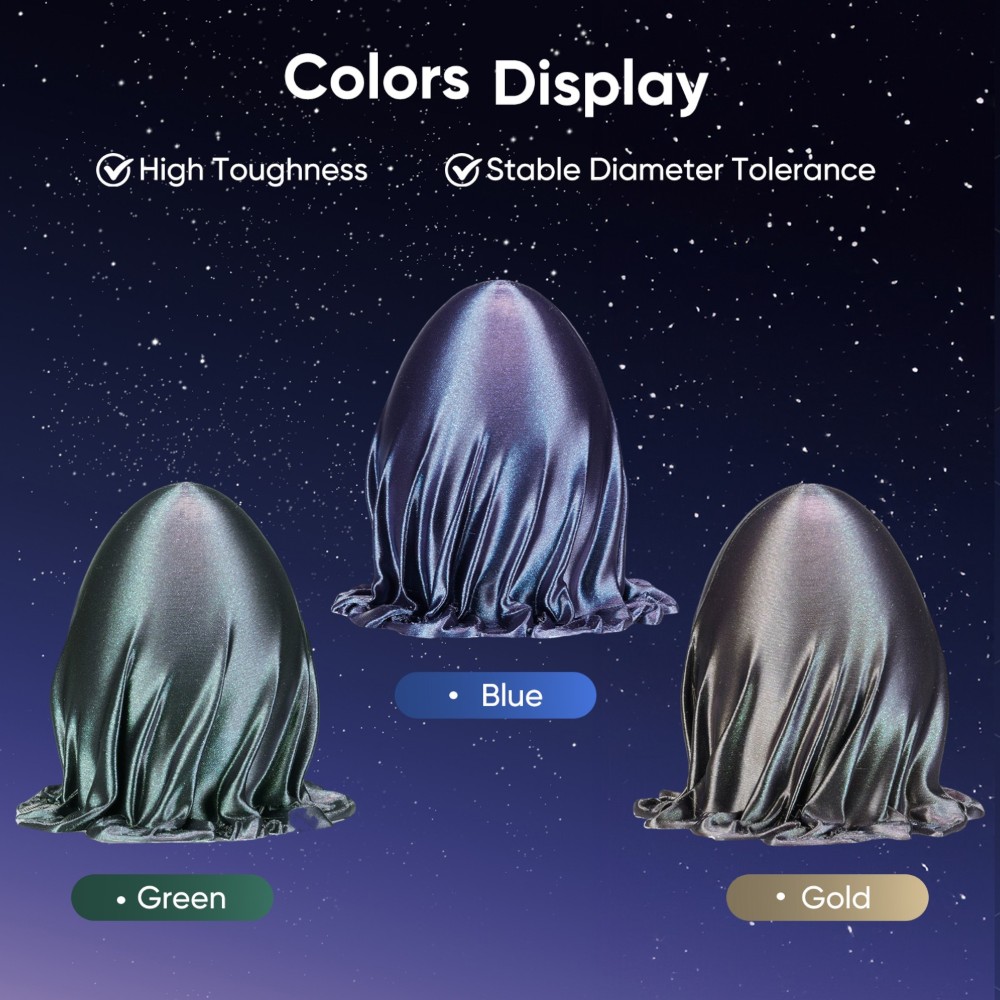 PLA Triple Color Burnt Titanium 1kg Blue, Gold and Green - ERYONE - Image 2