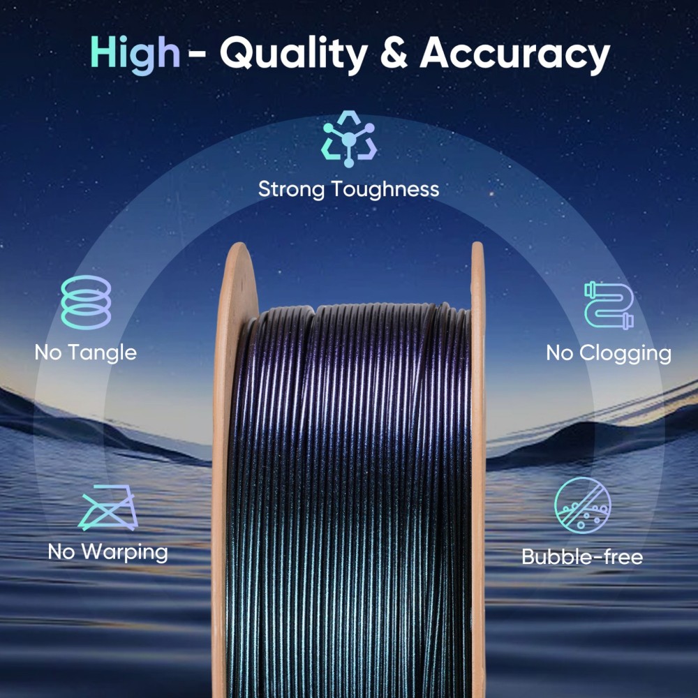 PETG Hyper Speed Burnt Titanium 1kg Blue - ERYONE - Image 5