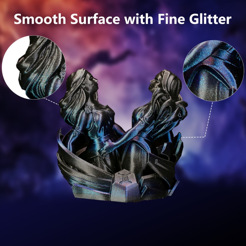 PLA Rainbow Burnt Titanium 1kg Interstellar (Blue and Flash Black) - ERYONE - Image 4