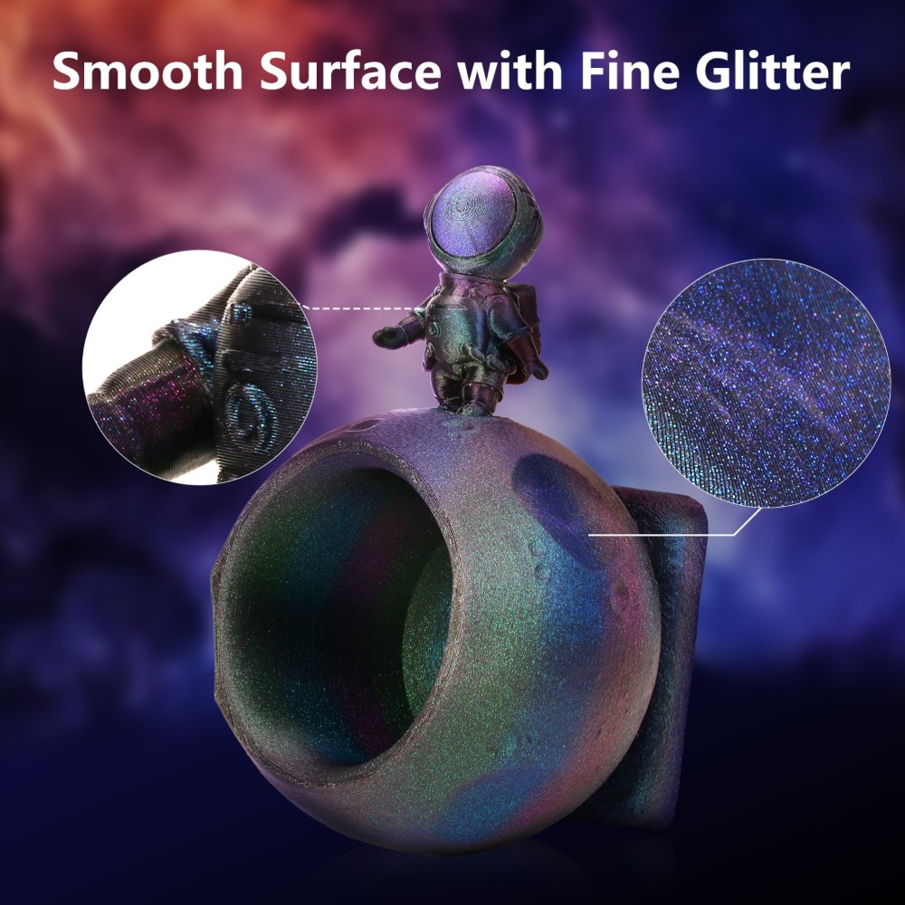 PLA Rainbow Burnt Titanium 1kg Galaxy (Green, Blue and Rose Red) - ERYONE - Image 4