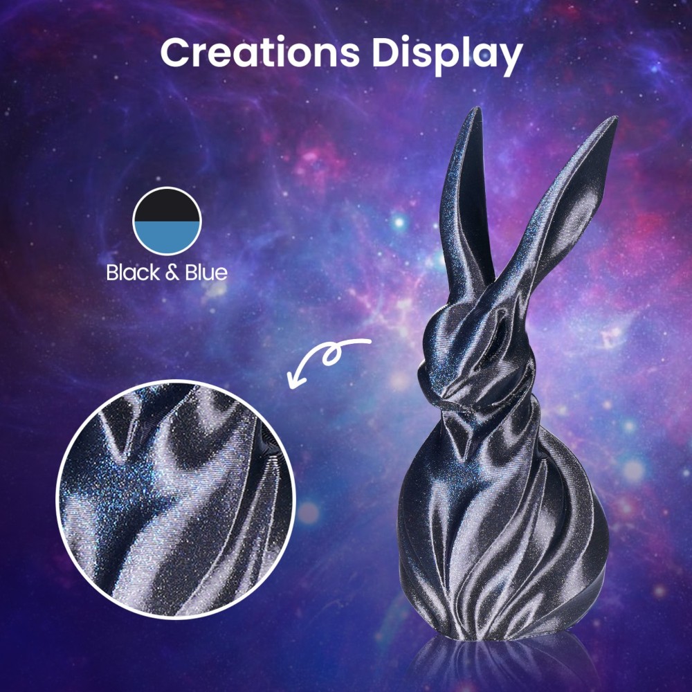 PLA Dual Color Burnt Titanium 1kg Black and Blue - ERYONE - Image 4