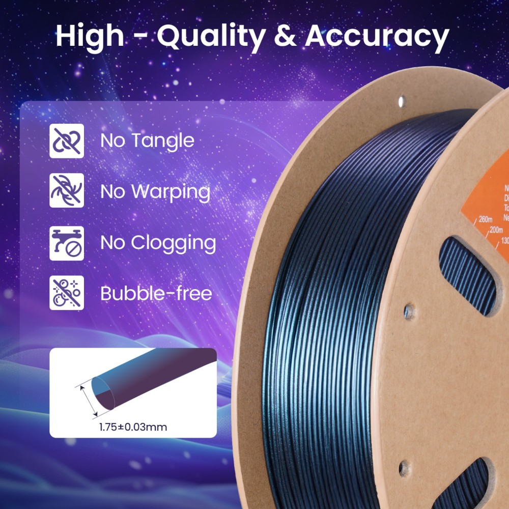PLA Dual Color Burnt Titanium 1kg Blue and Rose Red - ERYONE - Image 5