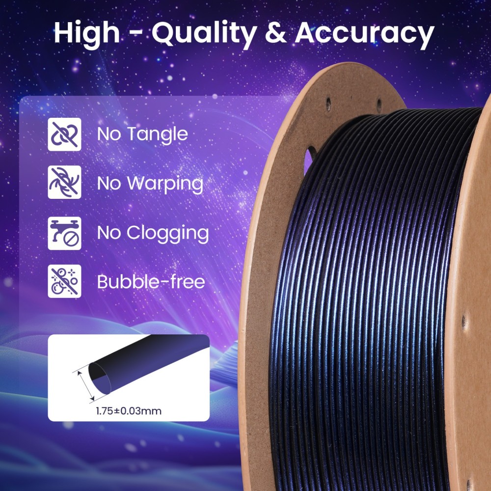 PLA Dual Color Burnt Titanium 1kg Black and Purple Blue - ERYONE - Image 5