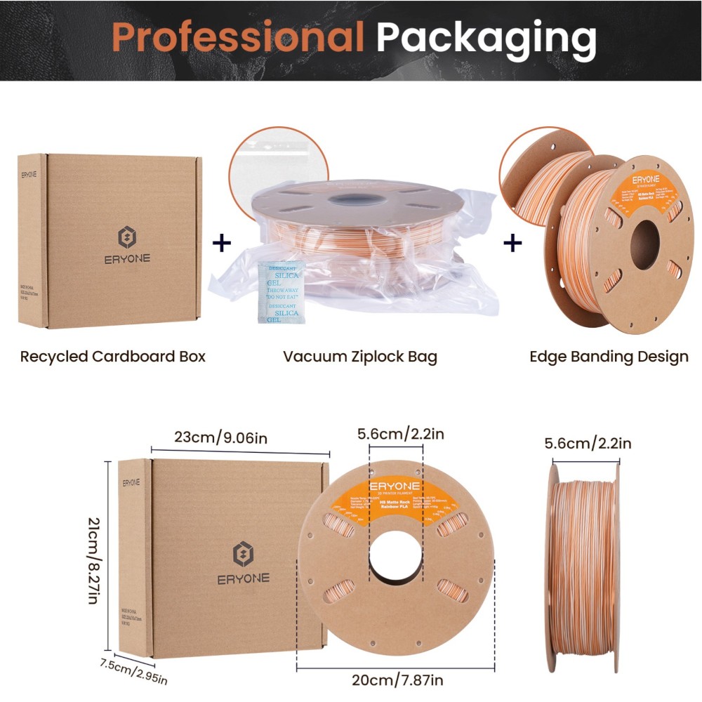 PLA Hyper Speed Matte Rock 1kg Maple Amber - ERYONE - Image 6