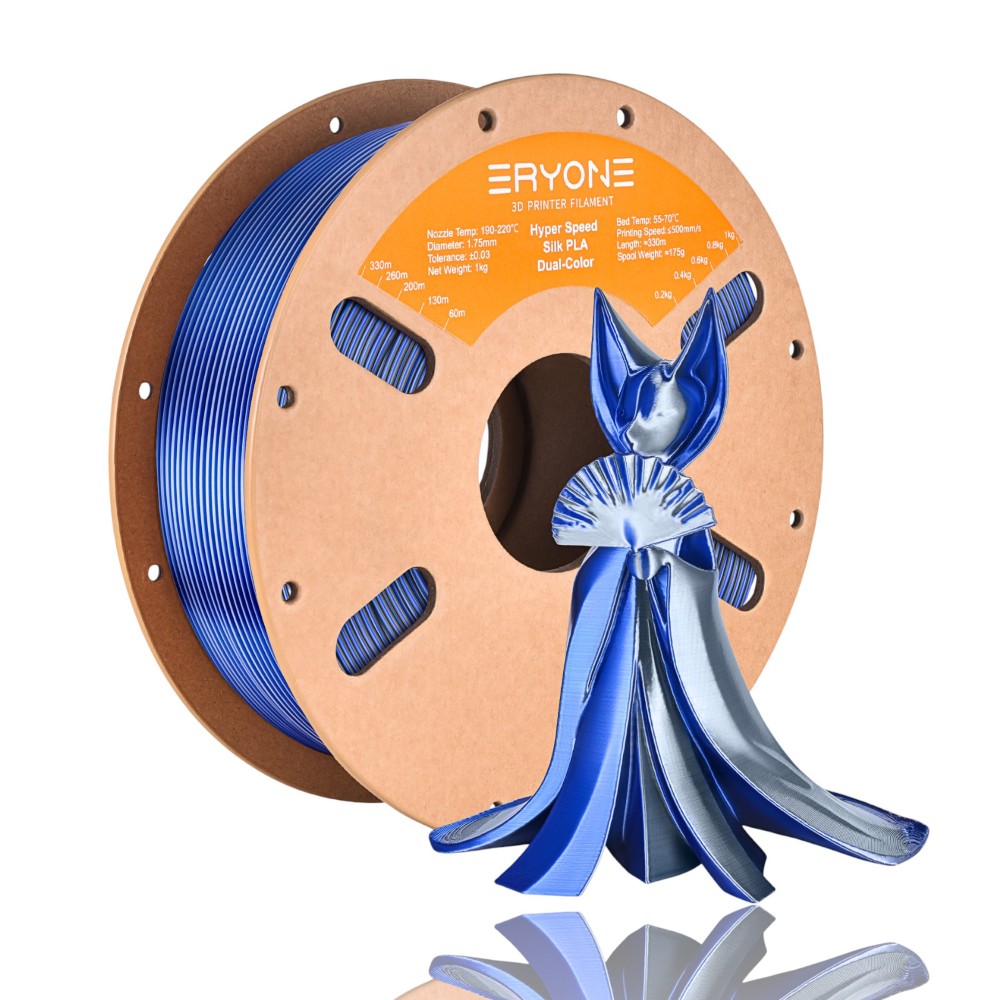 PLA High Speed Silk Dual-Color 1kg Orange and Blue - ERYONE - Image 2
