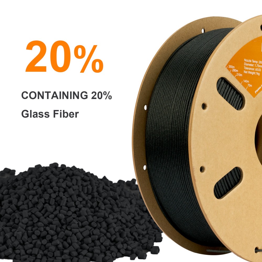 Nylon (PA6) Glass Fiber 1kg Black - ERYONE - Image 2