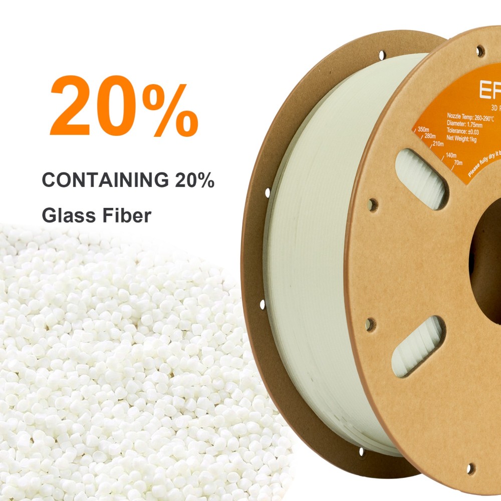 Nylon (PA6) Glass Fiber 1kg White - ERYONE - Image 2