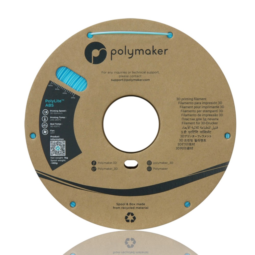 ABS PolyLite 1kg Light Blue - Polymaker - Image 2
