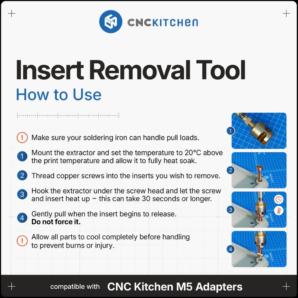 Insert Removal Tool V2 for M2, M2.5 and M3 - CNC Kitchen - Image 2