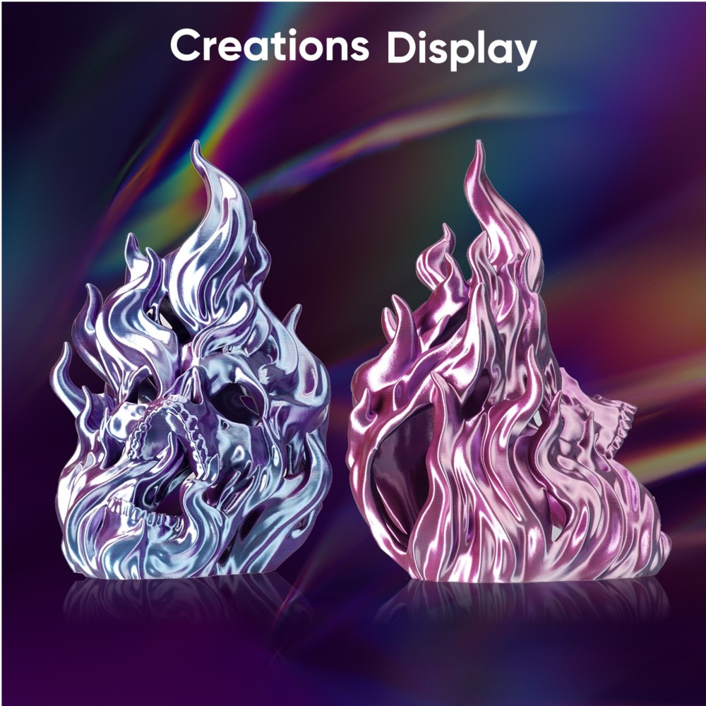 PLA Hyper Speed Silk Quadruple Color 1kg Cold Fire Night (Dark Purple, Magenta, Pink and Sky Blue) - ERYONE - Image 3