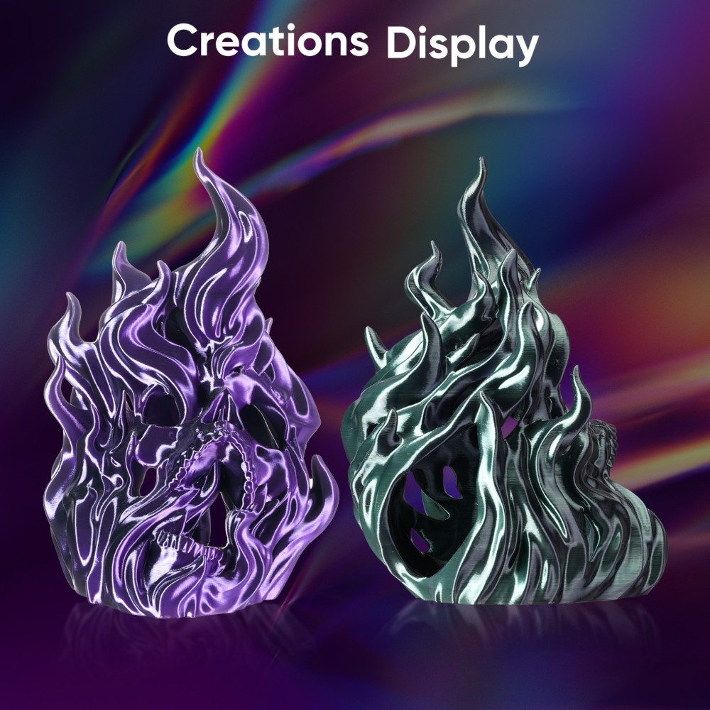 PLA Hyper Speed Silk Quadruple Color 1kg Royal Essence (Black, Purple, Silver and Dark Green) - ERYONE - Image 3
