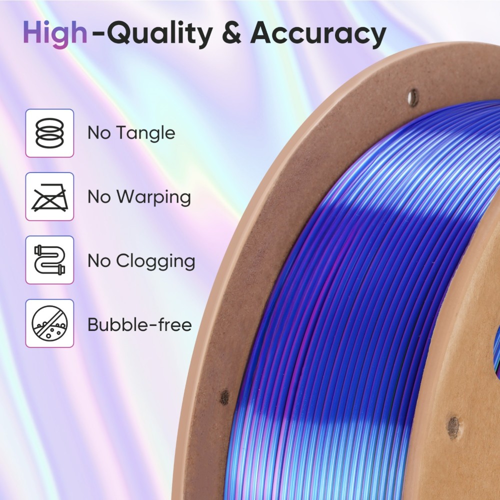 PLA Hyper Speed Silk Quadruple Color 1kg Evil Pool (Red, Purple, Blue and Green) - ERYONE - Image 5