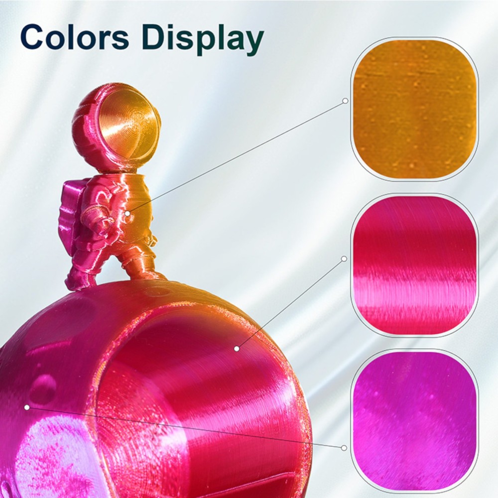 PLA High Speed Silk Tri-Color 1kg Red, Purple and Gold - ERYONE - Image 3