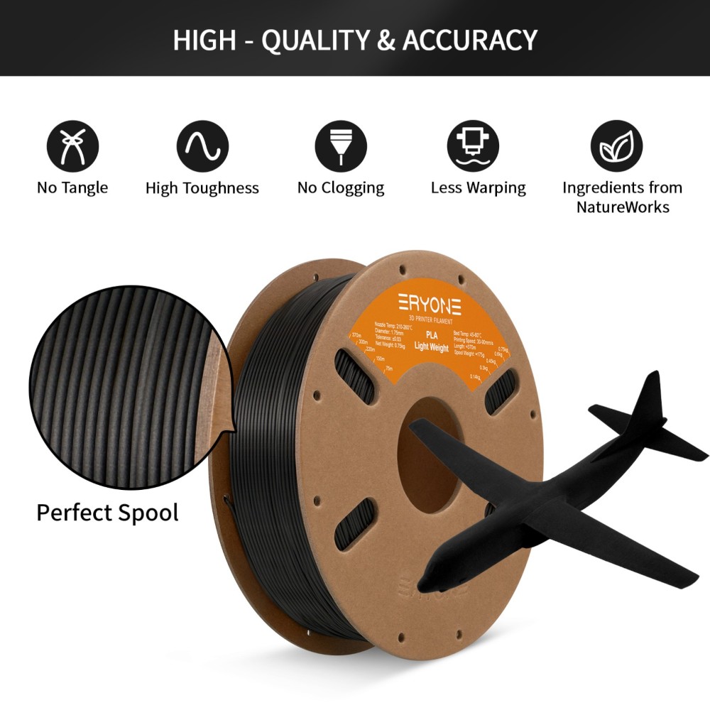 PLA Lightweight 750g Black - ERYONE - Image 5
