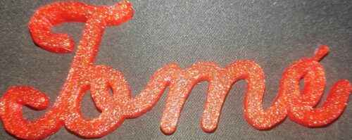 Clique para visualizar em tela cheia PLA 50g (Amostra) Red GLITTER - Azurefilm photo review